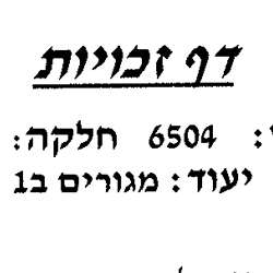 דף מידע תכנוני